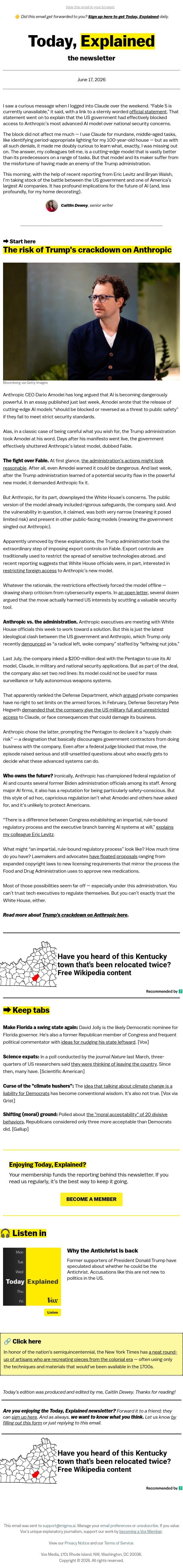 The worst way to regulate AI email from Vox screenshot