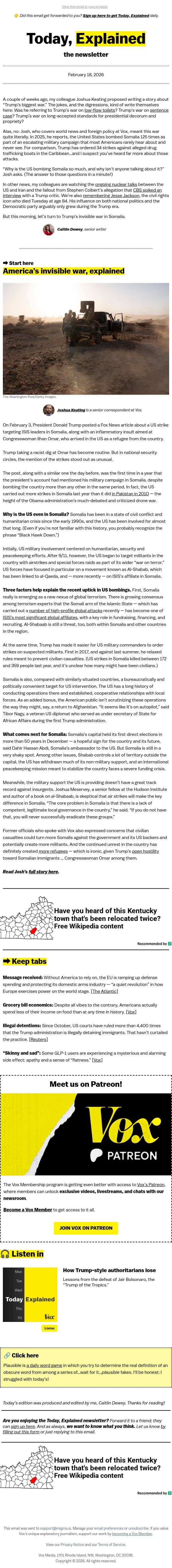 The biggest war you've never heard of email from Vox screenshot