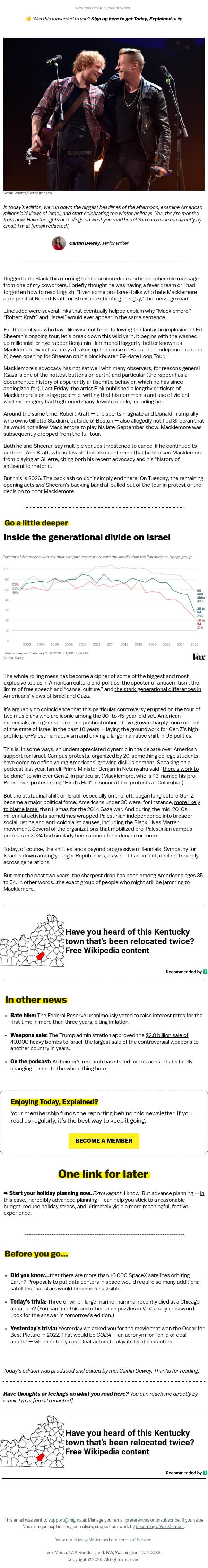 How Israel-Palestine broke up Sheeran-Macklemore email from Vox screenshot
