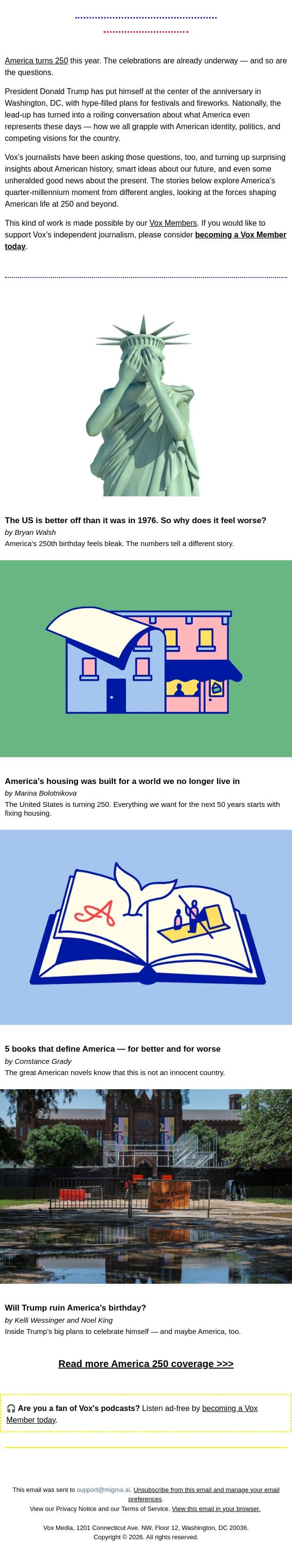 America’s birthday isn't as bleak as it feels email from Vox screenshot