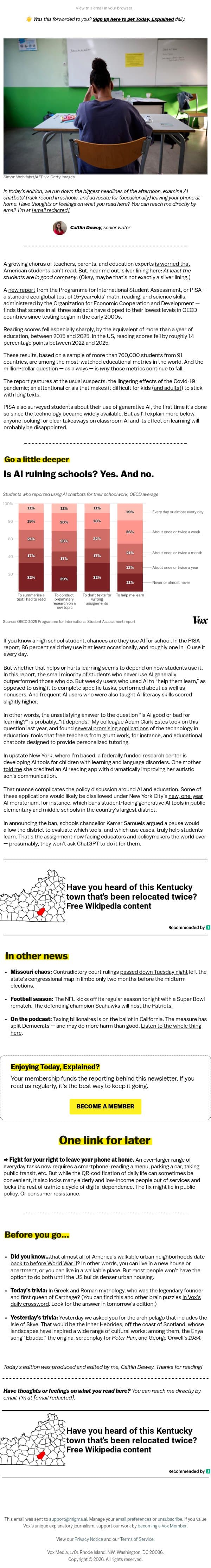 A grim report card for the world’s schools email from Vox screenshot