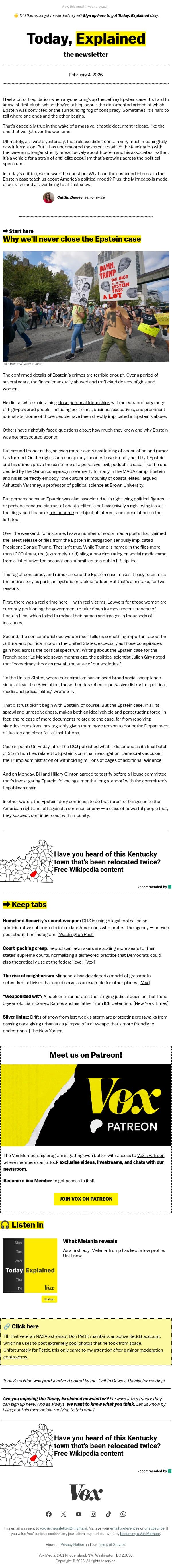 Epstein gave America a common enemy email from Vox screenshot
