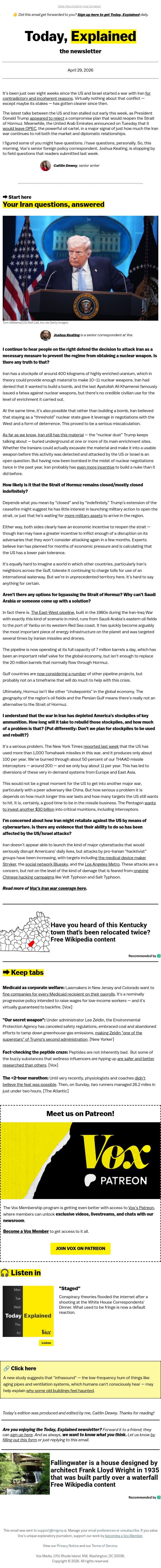 Your Iran questions, answered email from Vox screenshot