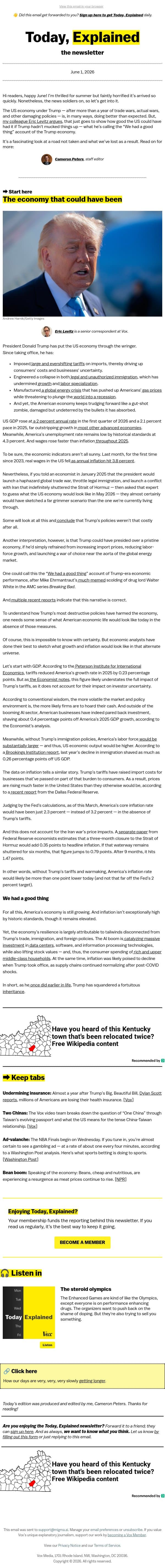 The economy that could have been email from Vox screenshot