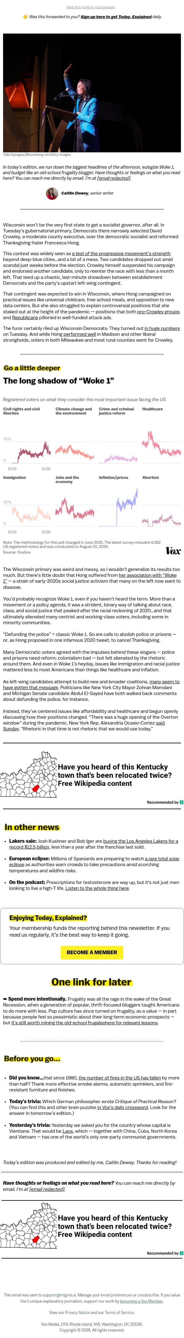 A messy lesson for the post-woke left email from Vox screenshot
