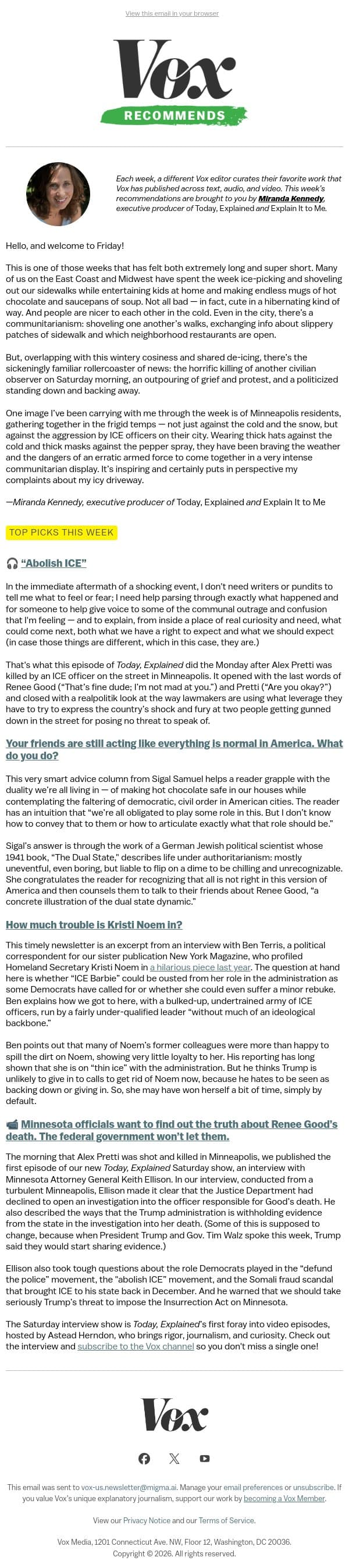 This is getting hard to ignore email from Vox screenshot