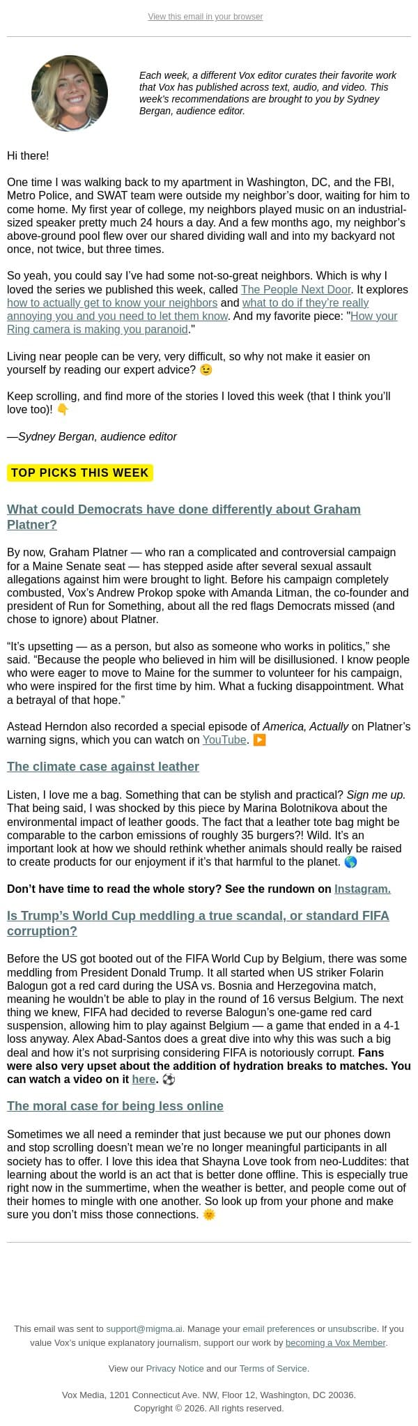 The moral case for being less online email from Vox screenshot