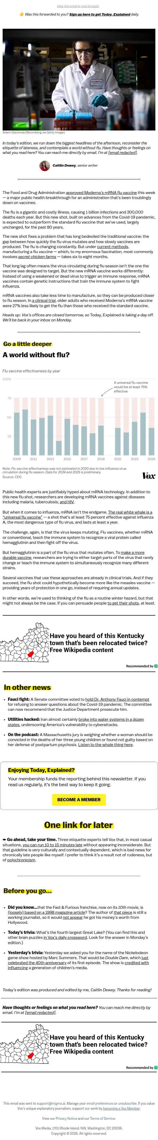 The flu shot finally gets an upgrade email from Vox screenshot