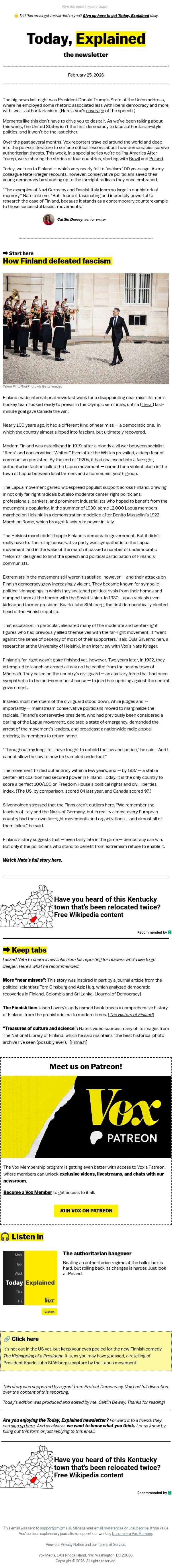 One democracy’s unlikely saviors email from Vox screenshot