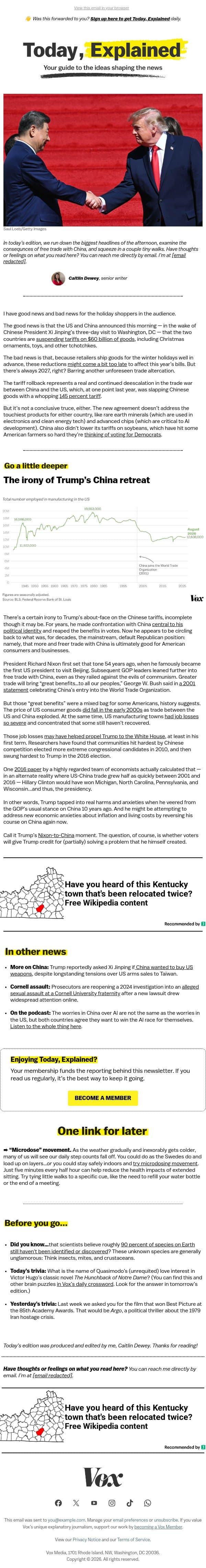 Trump’s China reversal email from Vox screenshot