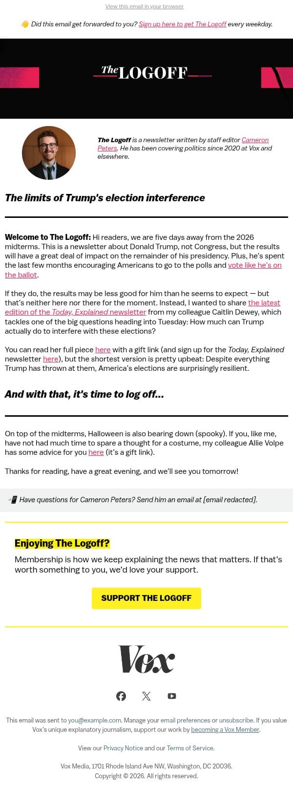 The limits of Trump's election interference email from Vox screenshot