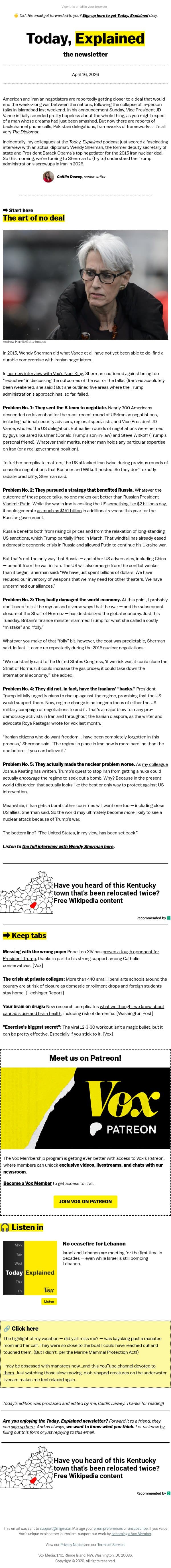 Obama’s top Iran negotiator on Trump’s screwups email from Vox screenshot