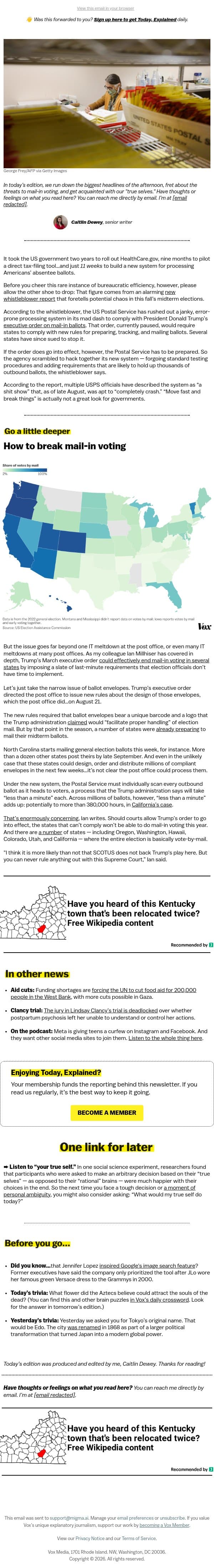 The plot to disrupt mail-in voting email from Vox screenshot