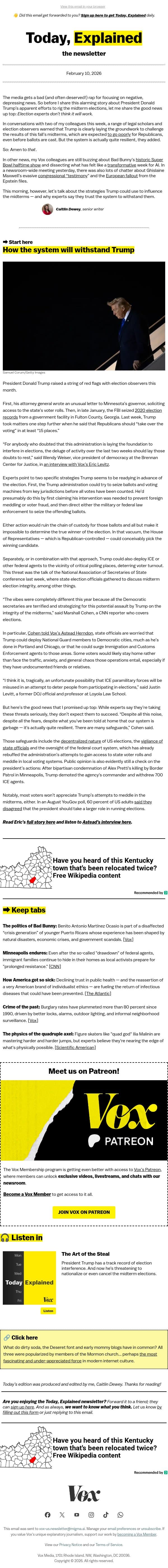 Trump starts the steal email from Vox screenshot