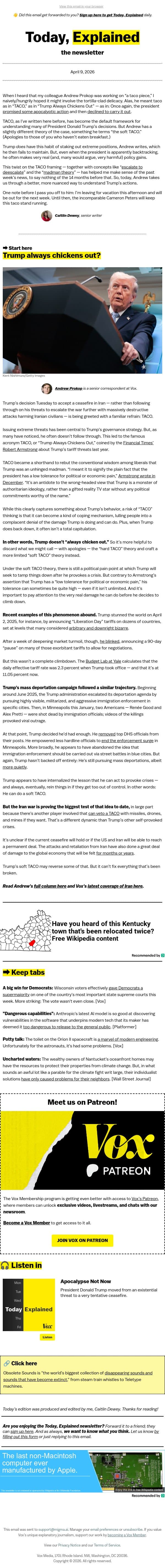 A new theory of Trump email from Vox screenshot