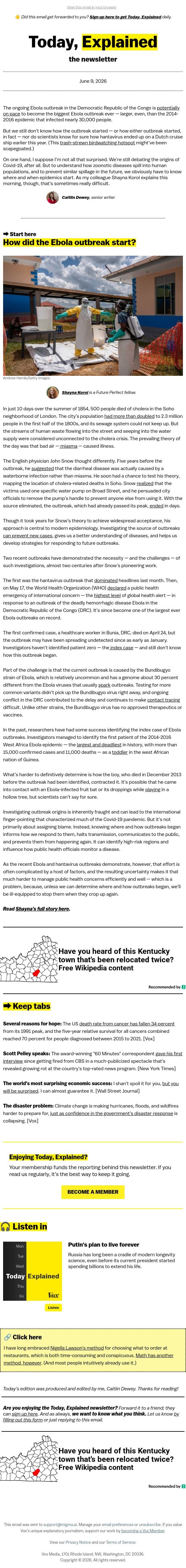 Why we don't know how the Ebola outbreak started email from Vox screenshot