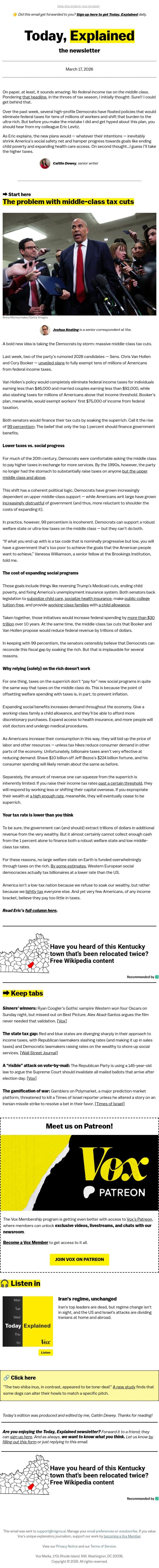 Democrats’ trillion-dollar mistake email from Vox screenshot
