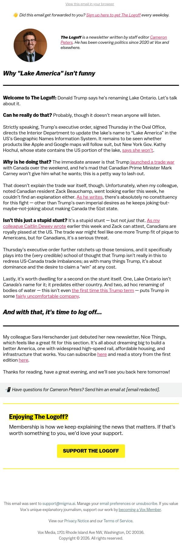 Why "Lake America" isn't funny email from Vox screenshot