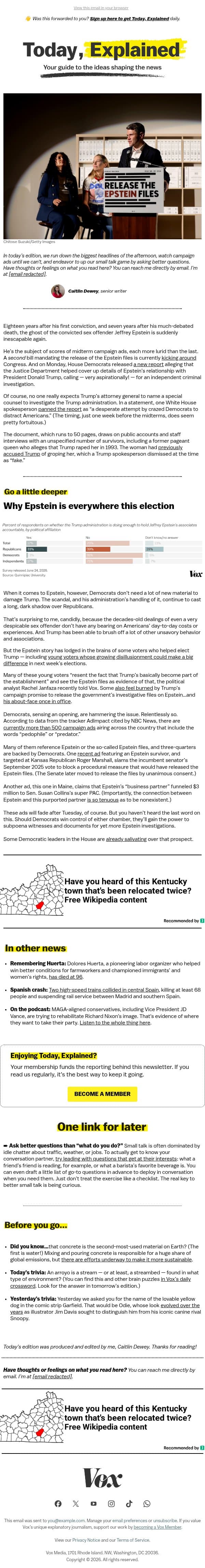 Republicans have an Epstein problem email from Vox screenshot