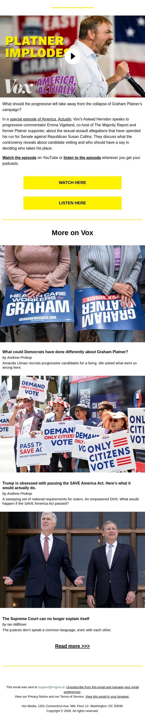 Why the left ignored Graham Platner’s red flags email from Vox screenshot