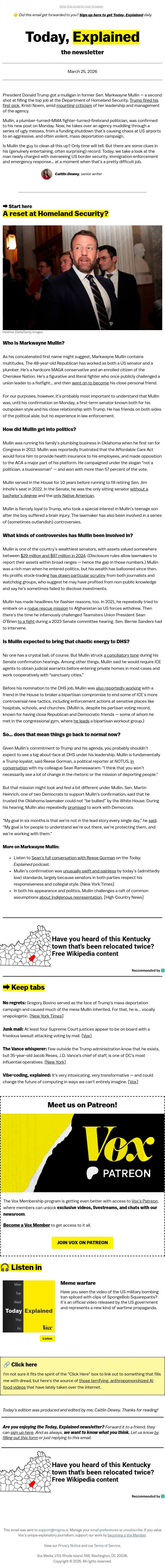 The former MMA fighter running DHS email from Vox screenshot