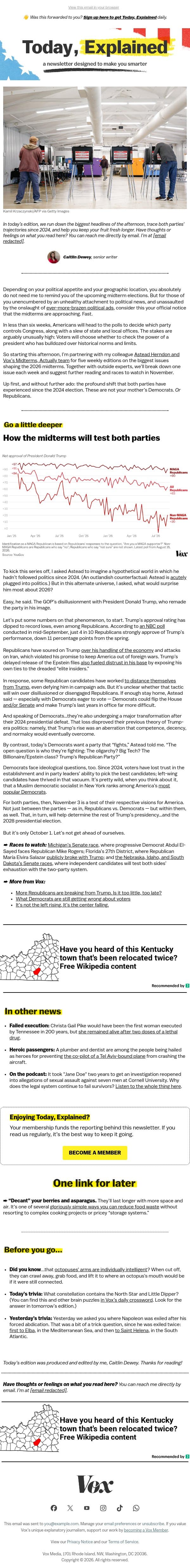 How both parties have changed since 2024 email from Vox screenshot