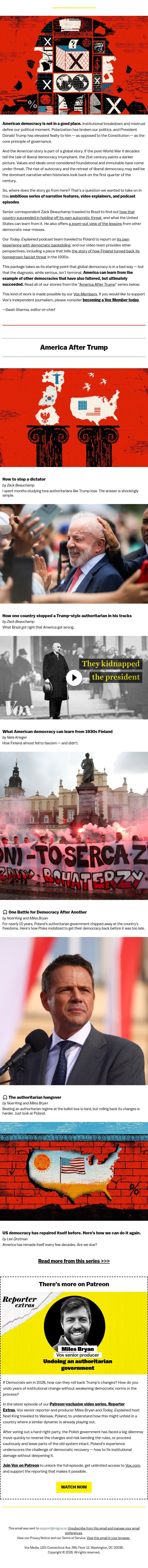 Envisioning an America after Trump email from Vox screenshot