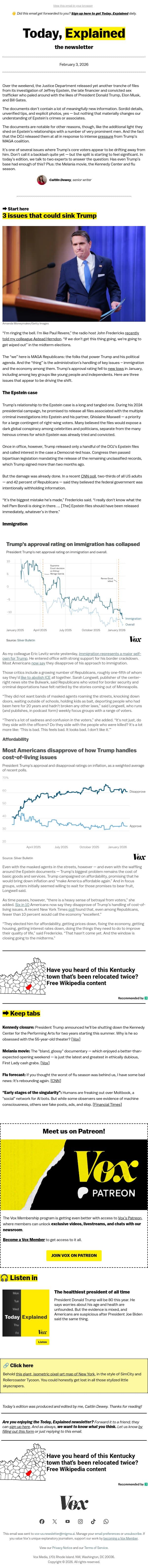Even Trump's base has had enough email from Vox screenshot