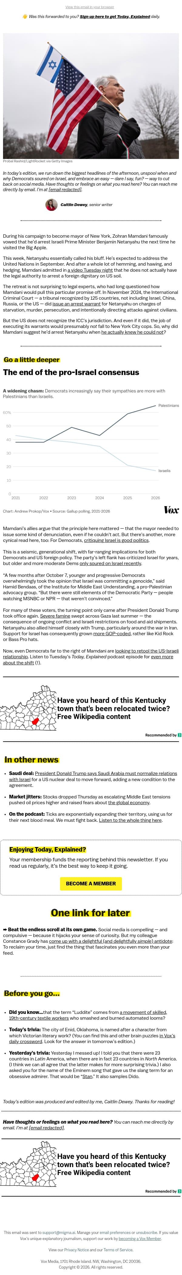 How Israel lost the Dems email from Vox screenshot