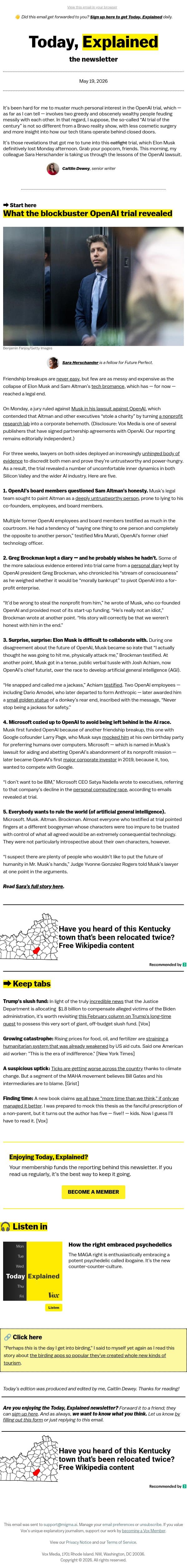 Unhinged revelations from the OpenAI trial email from Vox screenshot