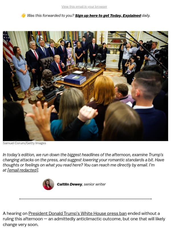 Trump is bracing to lose his latest fight with the press email from Vox