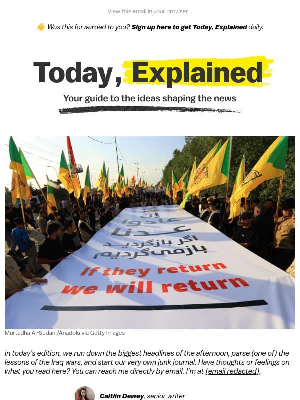 America leaves Iraq, again email from Vox