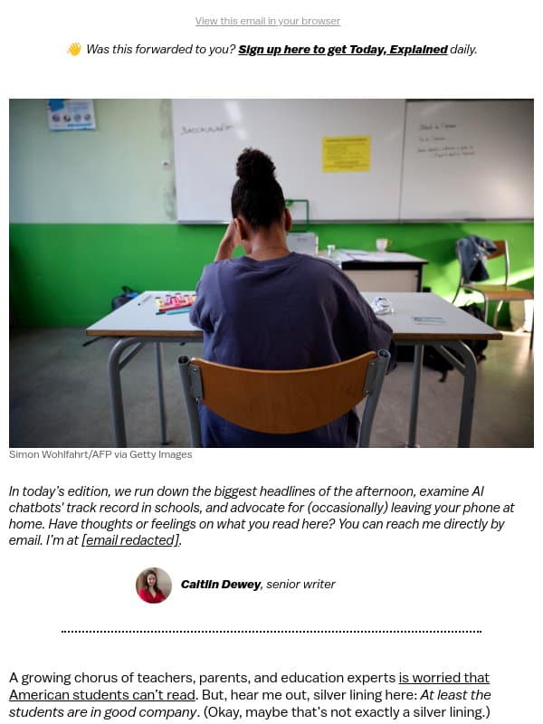 A grim report card for the world’s schools email from Vox