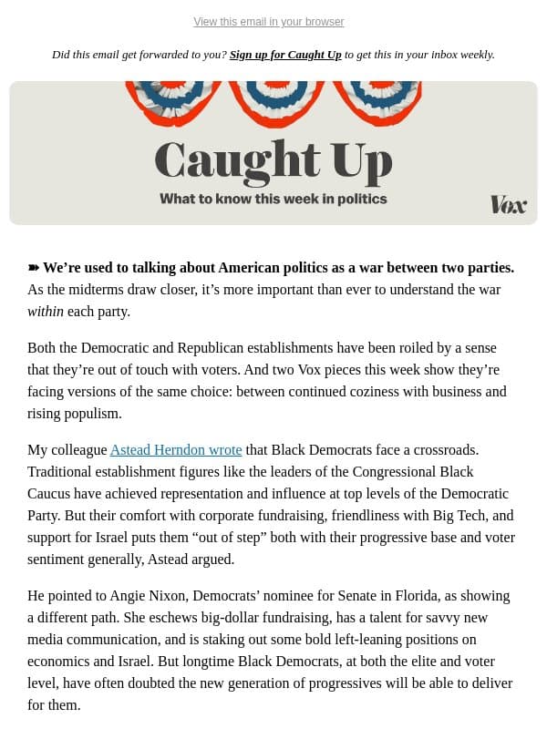 Is Florida the future of politics? email from Vox
