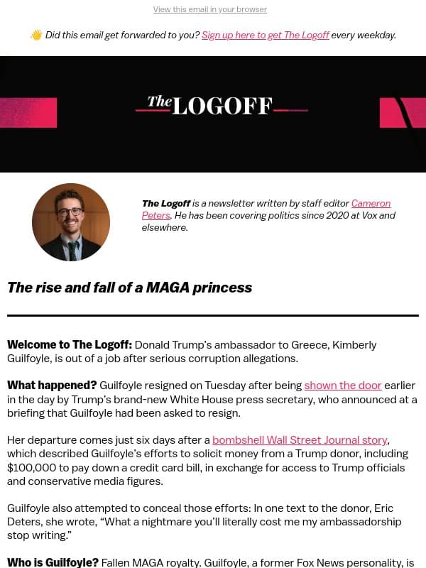 The rise and fall of a MAGA princess email from Vox