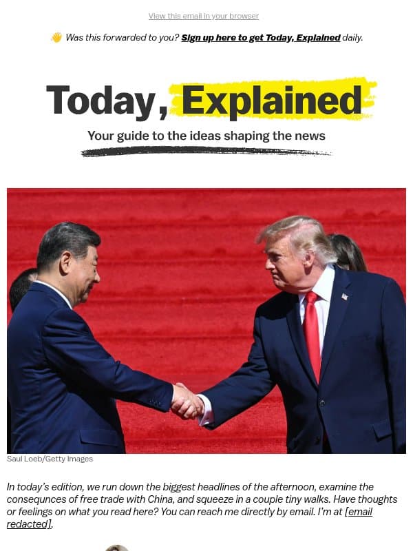 Trump’s China reversal email from Vox