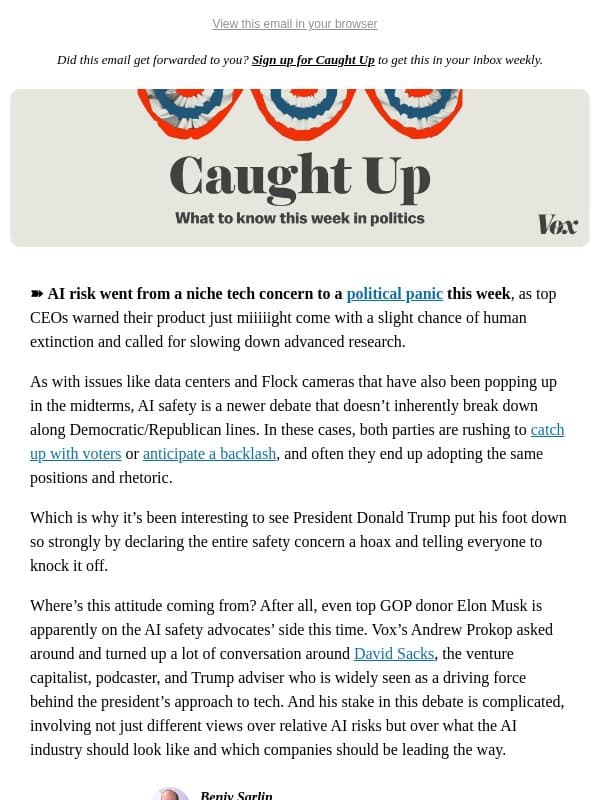 The AI political panic email from Vox