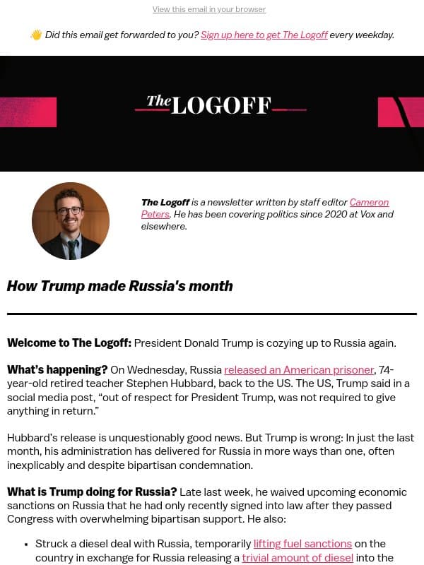 How Trump made Russia's month email from Vox