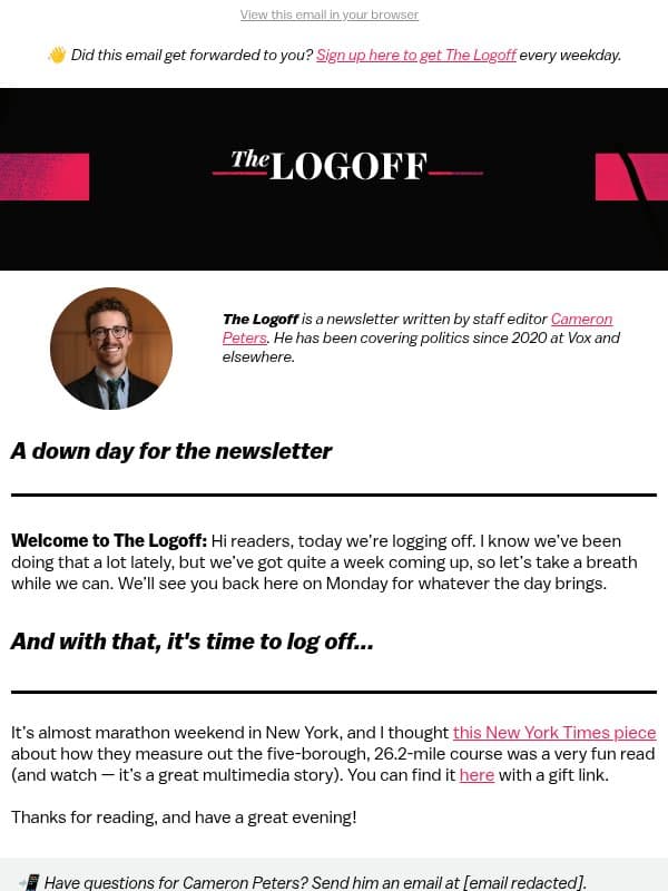 How to measure a marathon before you log off email from Vox