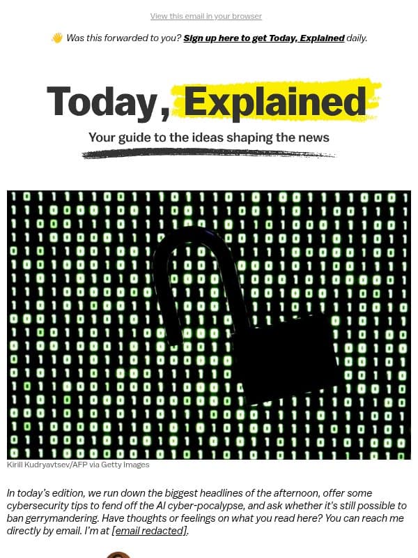 It’s time to slightly panic about AI hackers email from Vox
