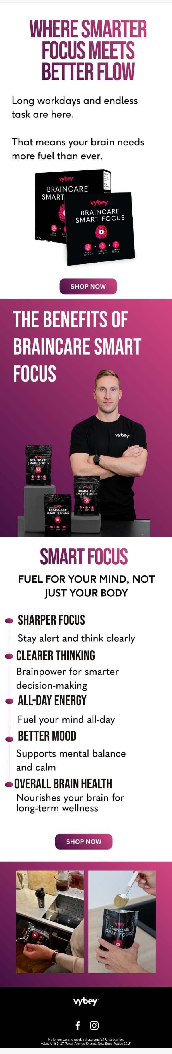 Get the focus you need to stay on top of your to-do-list! email from vybey screenshot