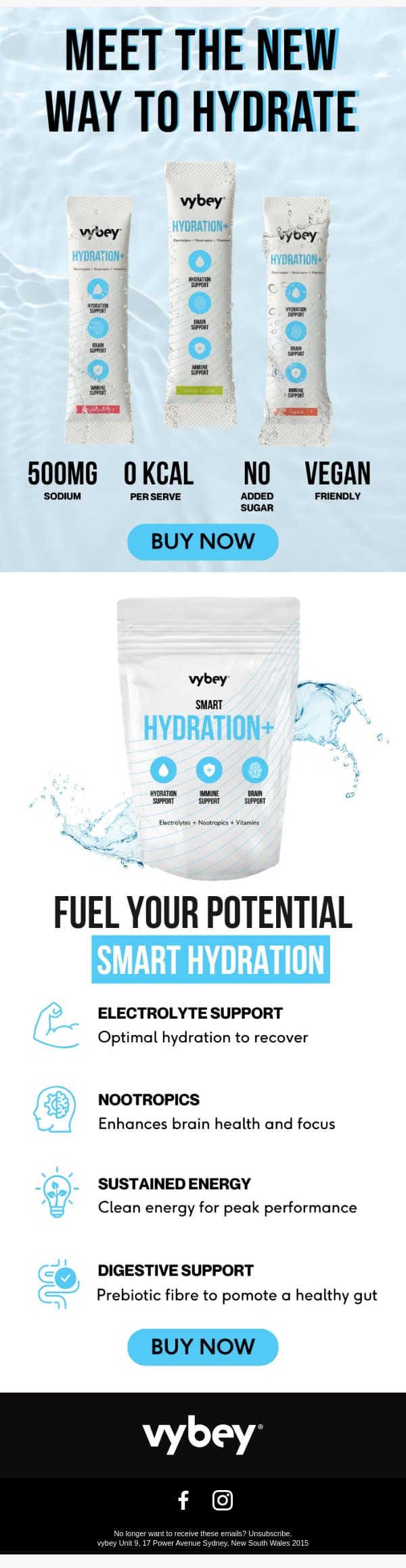 Your Water Just Got an Upgrade email from vybey screenshot