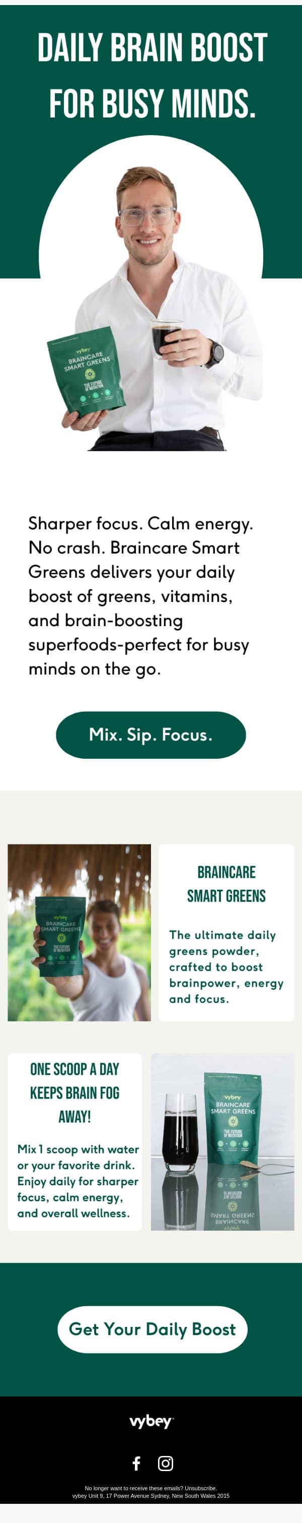 Level Up Your Focus - Naturally 🧠 email from vybey screenshot