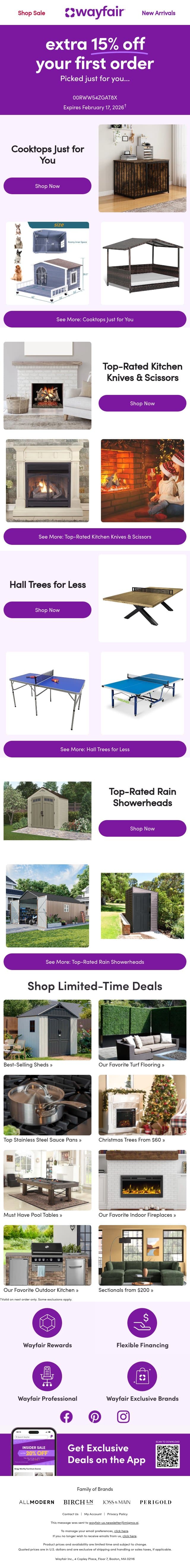 Your discount just got better! email from Wayfair screenshot
