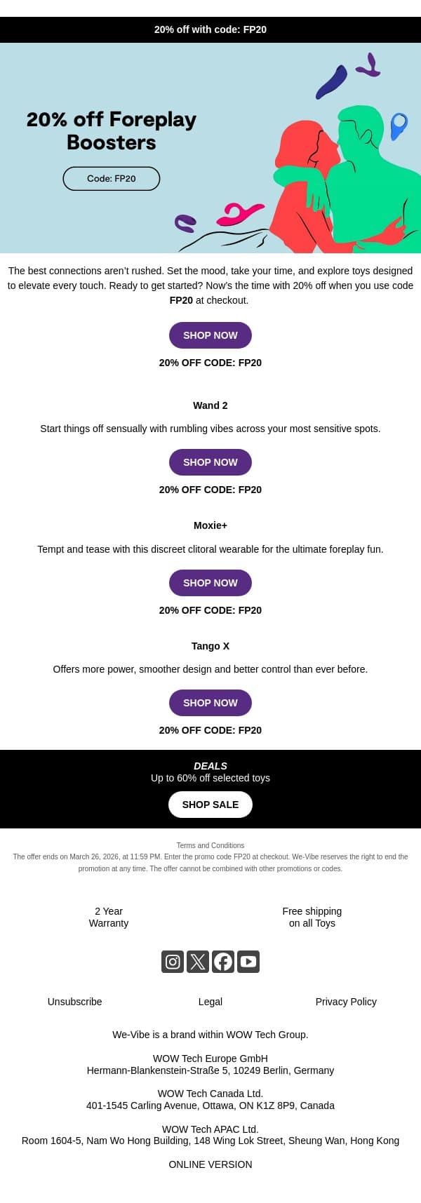 Finesse Your Foreplay 💅🥵 email from We-Vibe screenshot