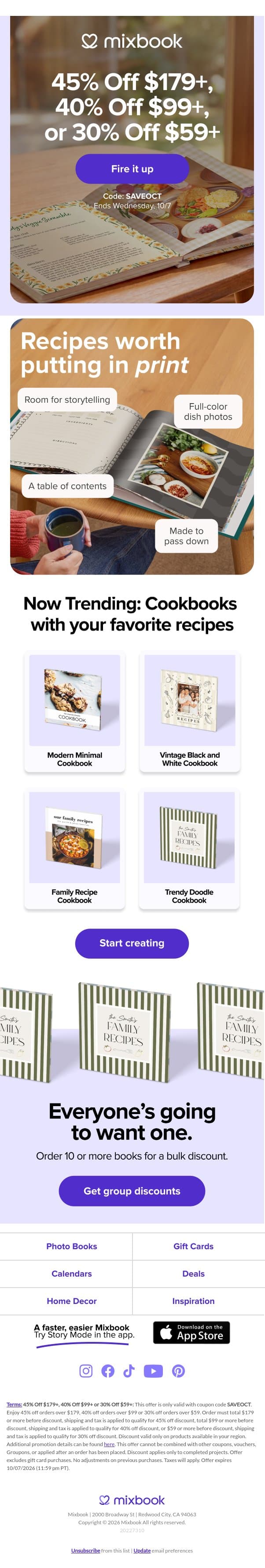 Trend Alert 🔥 Custom Cookbooks email from WedPics screenshot