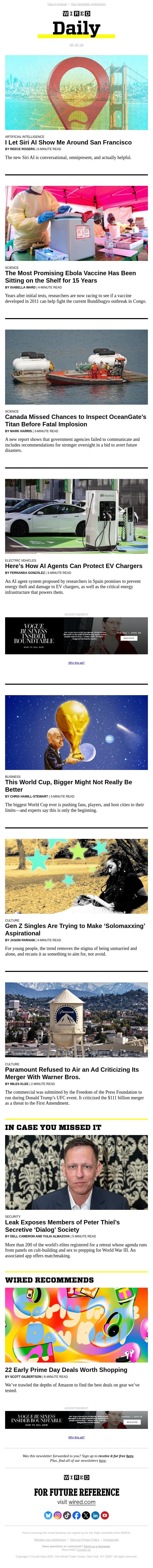 I let Siri AI show me around San Francisco email from Wired screenshot