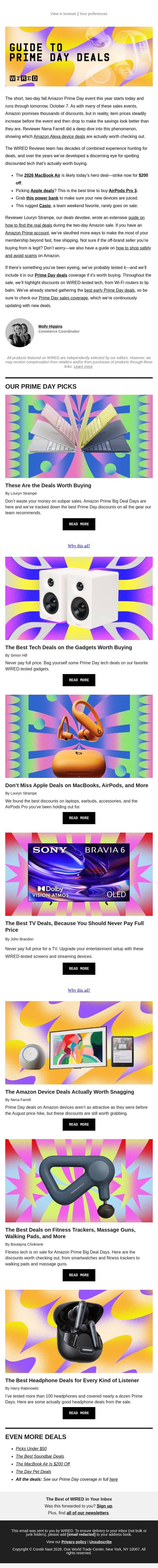 Special edition: The Prime Day deals we’d spend our own money on email from Wired screenshot