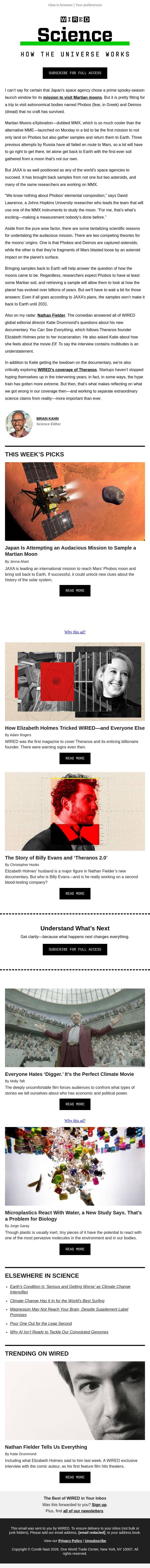 Japan's attempt to sample a Martian moon email from Wired screenshot