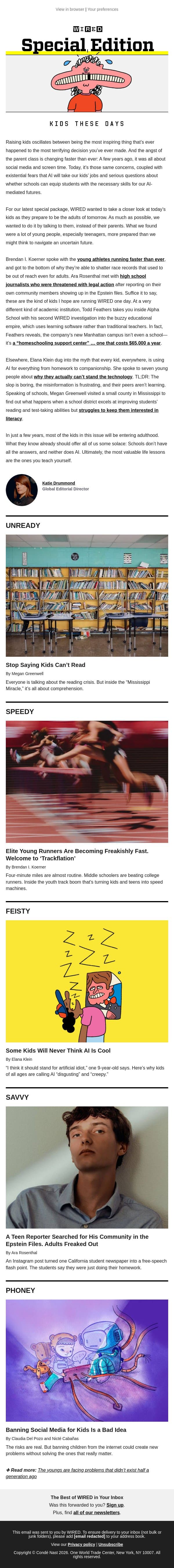 Special Edition: Kids these days email from Wired screenshot